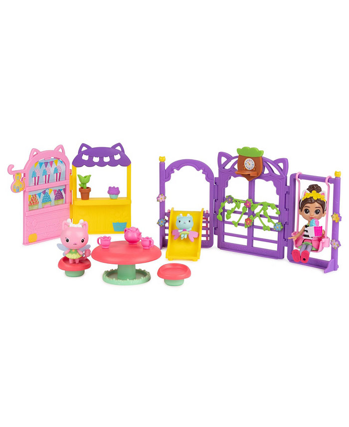 Gabby's Dollhouse KittyFairy Garden Party 18-Piece Playset with 3 Toy Figures Surprise Toys Dollhouse Accessories Kids Toys for Girls Boys 3 Plus