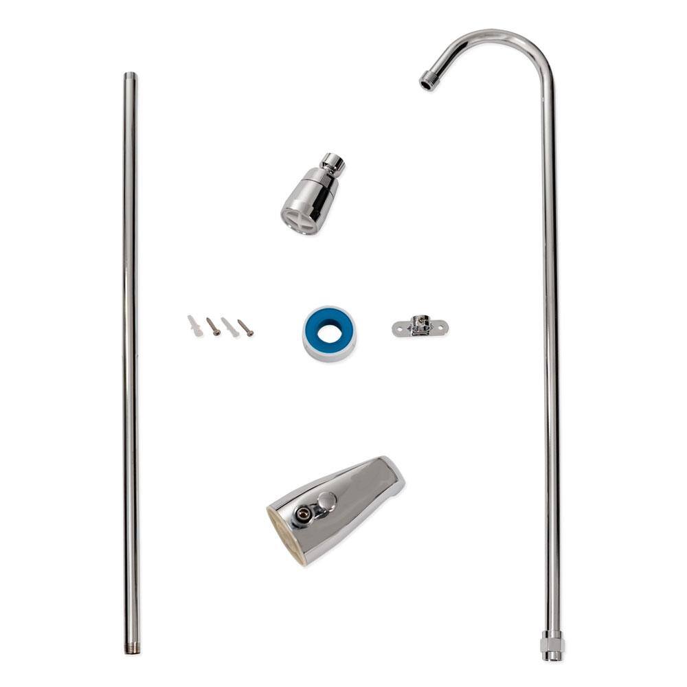 EZ-FLO 38 in. Spout Type 49-12 in. No-Handle Portable Add-On Shower Riser with Showerhead in Chrome 11120