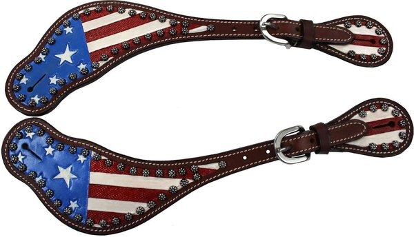 Tahoe Tack American Flag Leather Western Womens Spur Straps