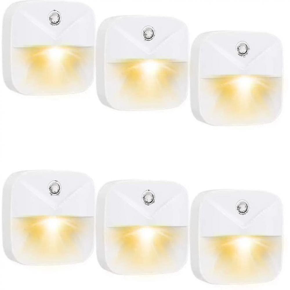 6 Pieces Sensor Night Light Intelligent Led Night Light Induction Night Light Warm Led Sensor Light