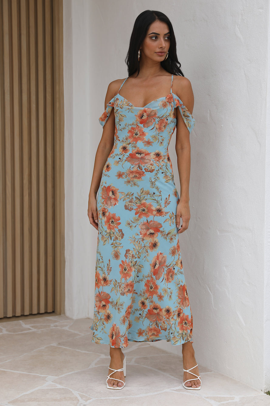 Lover Style Maxi Dress Blue