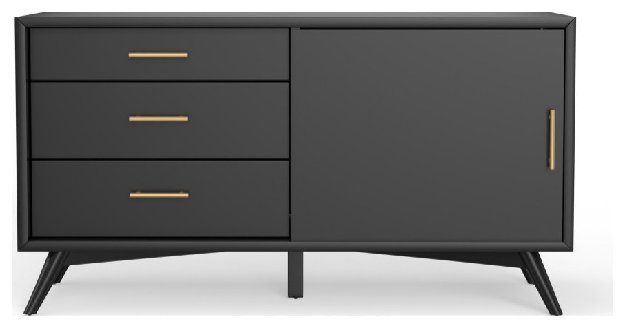 Flynn Small TV Console   Midcentury   Entertainment Centers And Tv Stands   by Alpine Furniture  Inc  Houzz