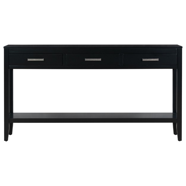 Modern 3 drawer Console Table With 1 Shelf For Living Room Entryway And Hallway Modernluxe