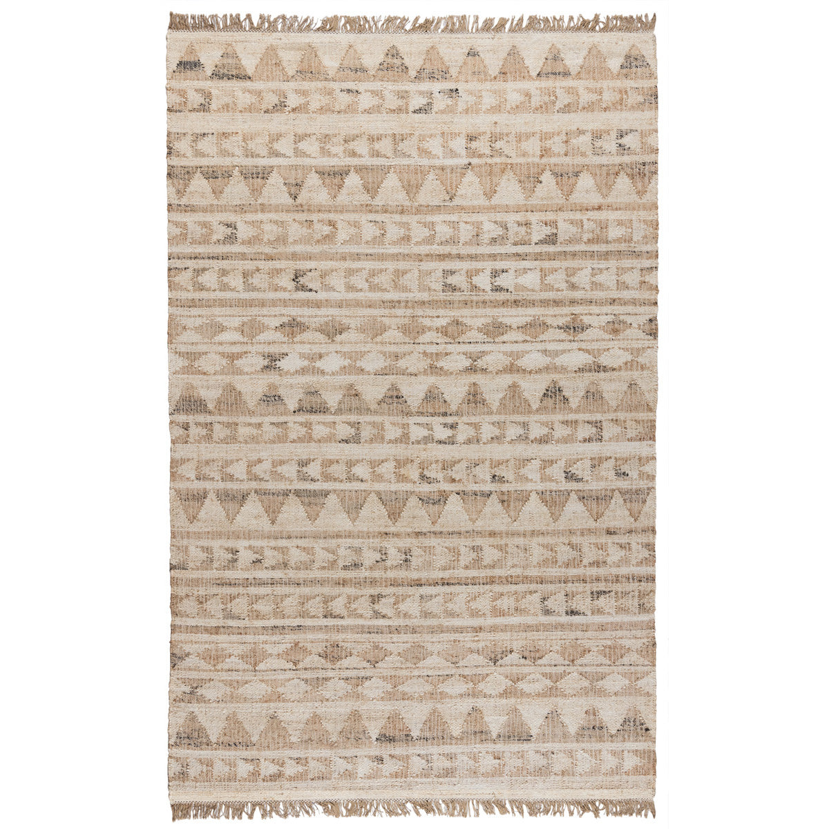 Solana Distressed Rug in Ivory & Natural by BD Home