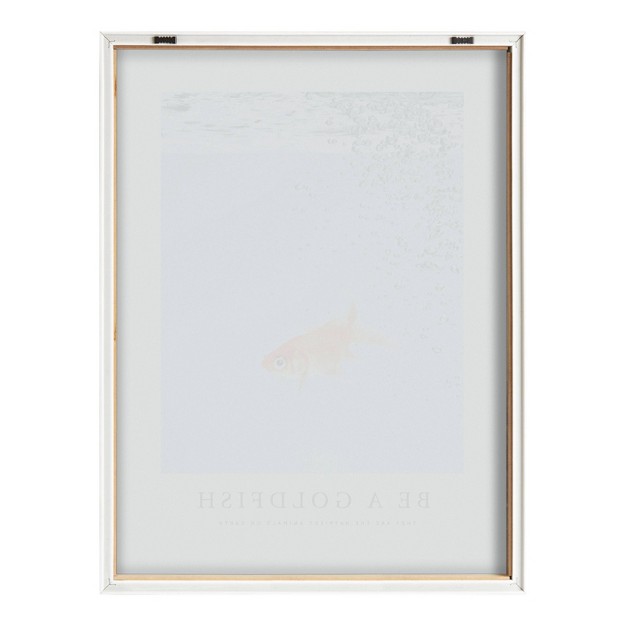 X 24 quot Blake Be A Goldfish Framed Printed Glass Natural Kate amp Laurel All Things Decor