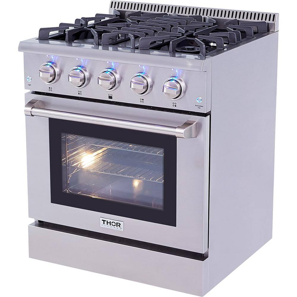 Thor Kitchen 30 in. 4.2 cu. ft. Gas Range in Stainless Steel HRG3080U