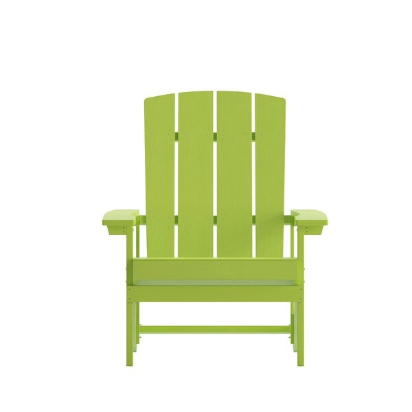 Allweather Poly Resin Wood Outdoor Adirondack Chair (Set of 4)