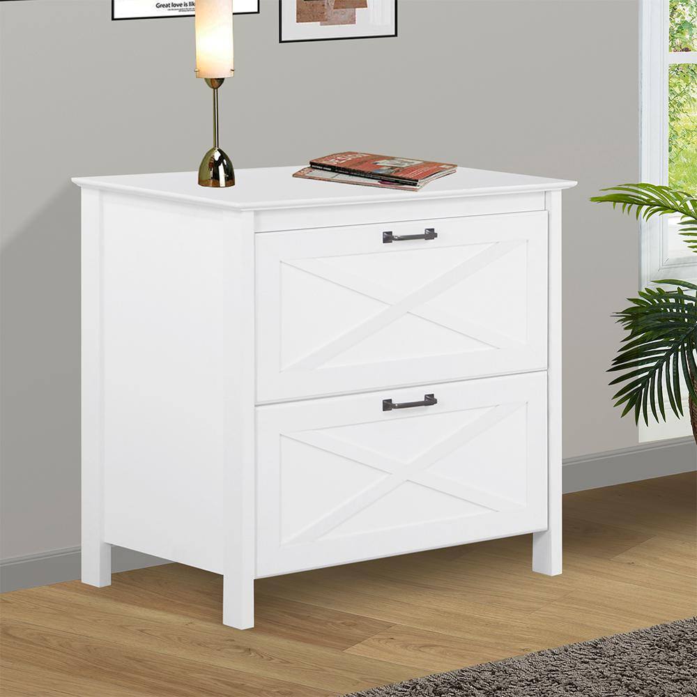 SAINT BIRCH Liam White File Cabinet SBHN4092LFWH