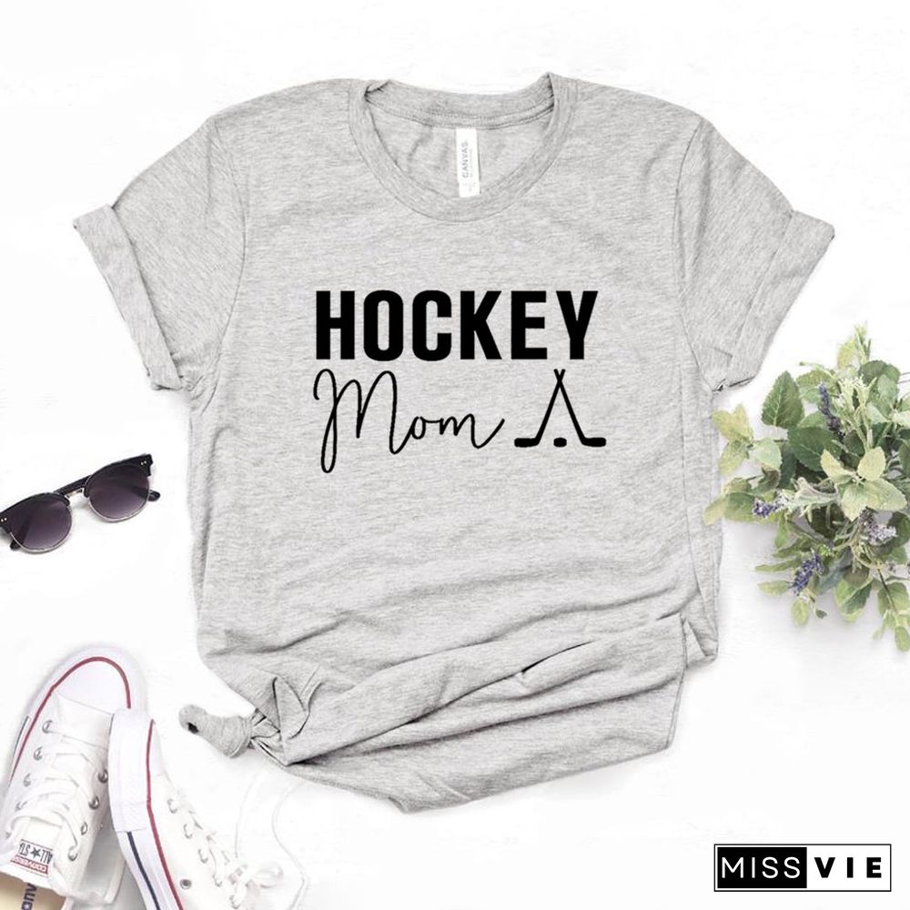 Hockey Mom Print Women Tshirts Cotton Casual FunnyT Shirt For Lady Yong Top Tee Hipster 6 Color NA-816