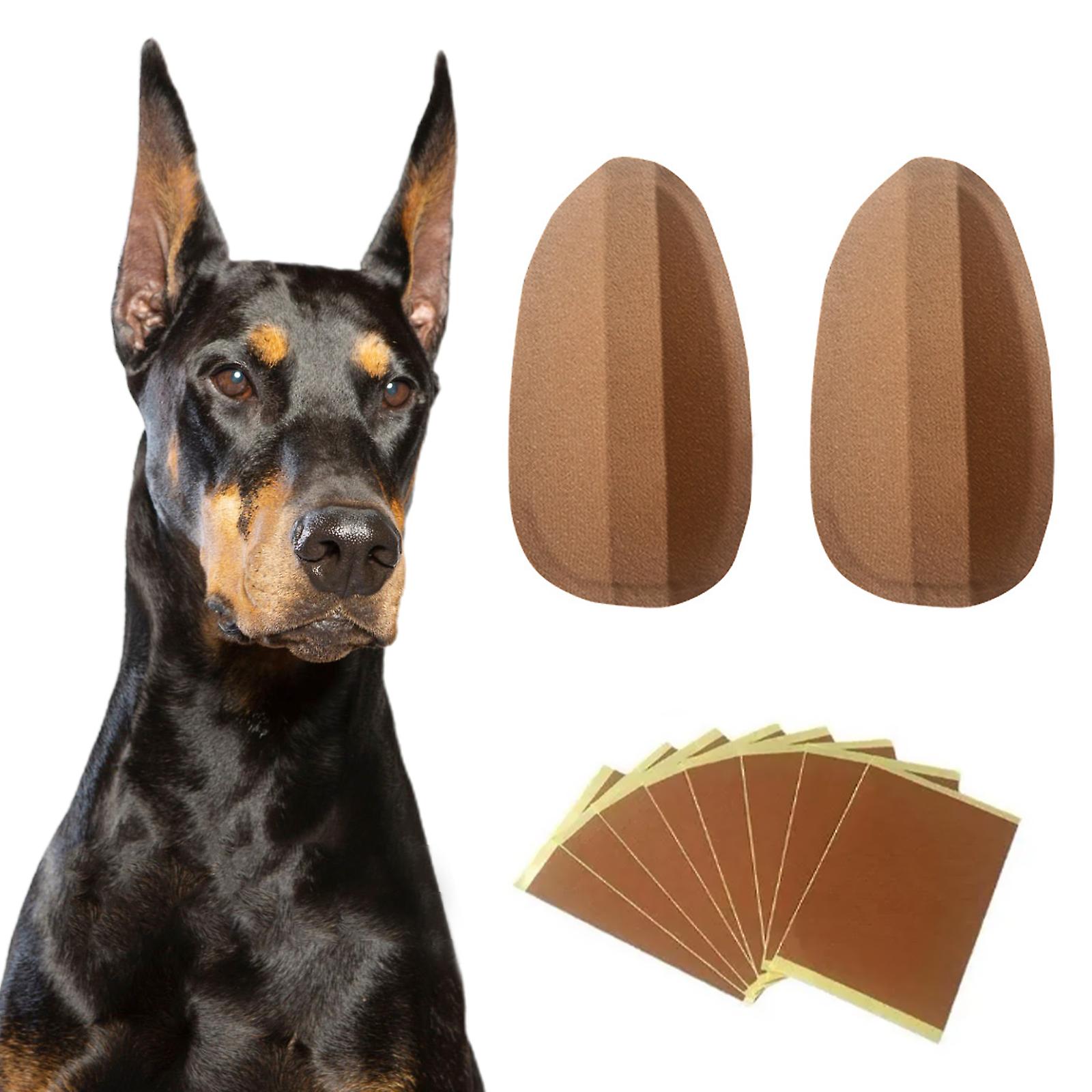 Pair Pet Dog Ear Sticker Stand Up Support Patch Fixed Correction Vertical Holder Dog Ear Assist Brown