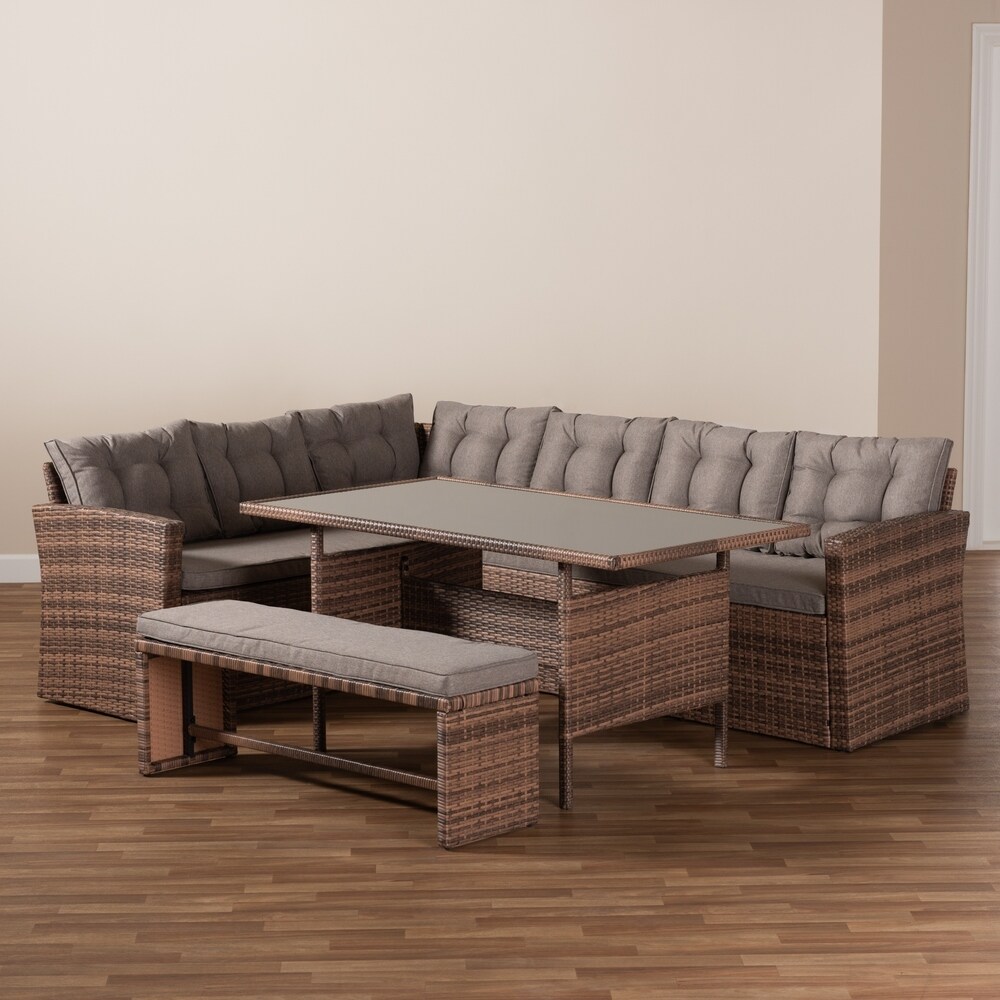 Angela Modern and Contemporary 4 Piece Outdoor Patio Set