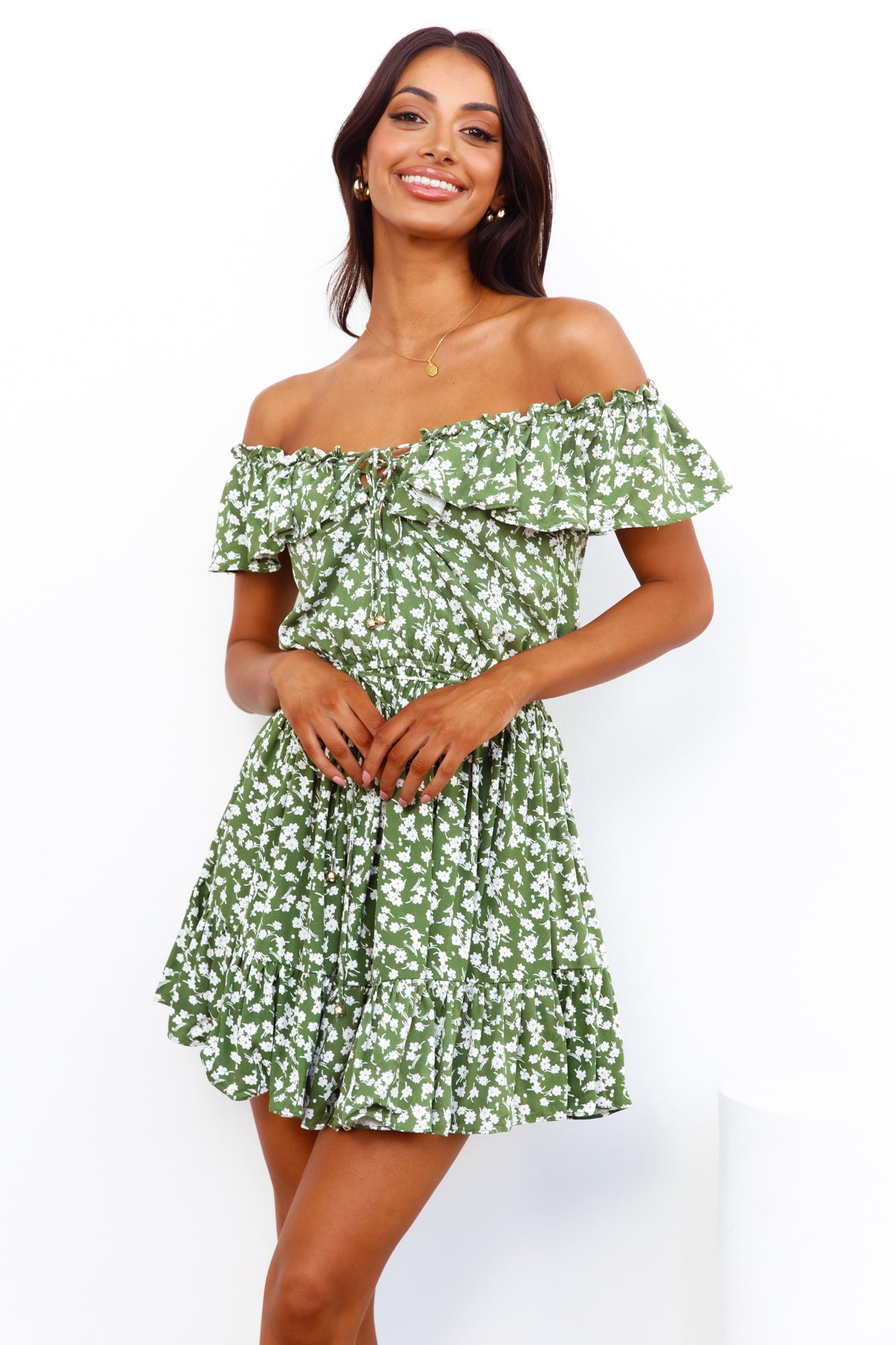 Open Secrets Dress Green