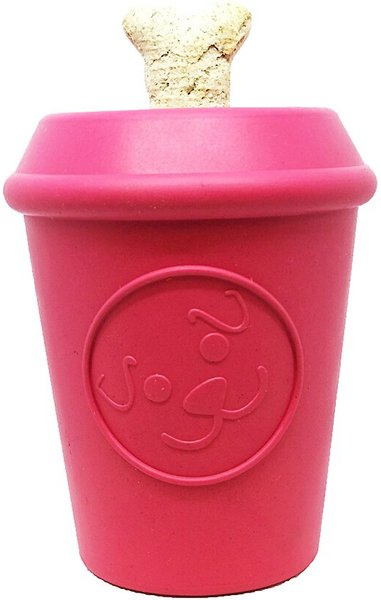 MuttsKickButt Coffee Cup Treat Dispensing Tough Dog Chew Toy