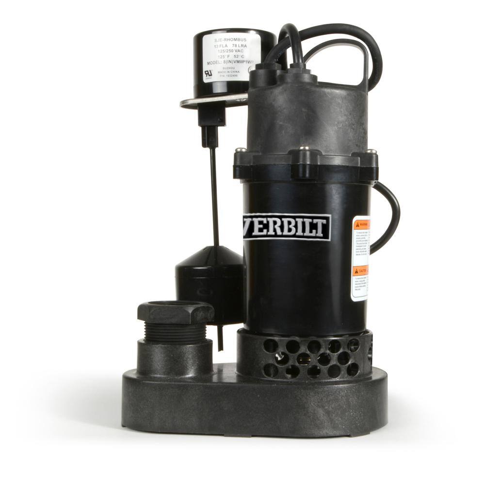 Everbilt 13 HP Aluminum Sump Pump Vertical Switch HDSP33V