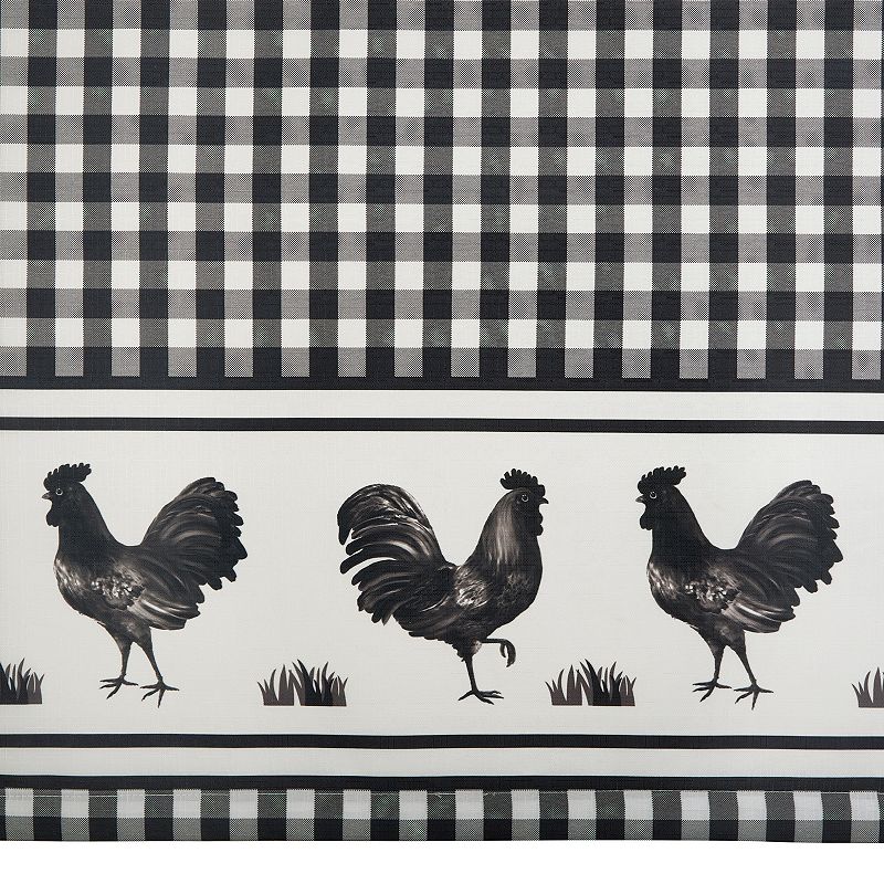 Achim Barnyard Rooster Plaid Window Valance