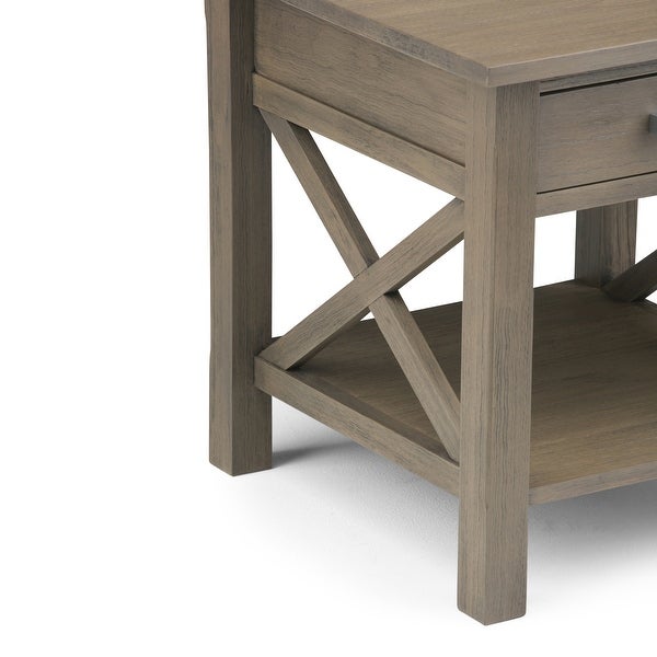 WYNDENHALL Waterloo SOLID WOOD 21 inch Wide Square Contemporary End Side Table - 21 inch Wide