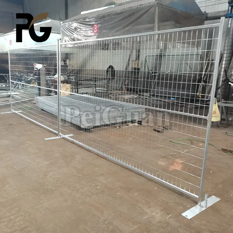 Factory supply galvanized temporary fence panels construction site fence temp fence panel