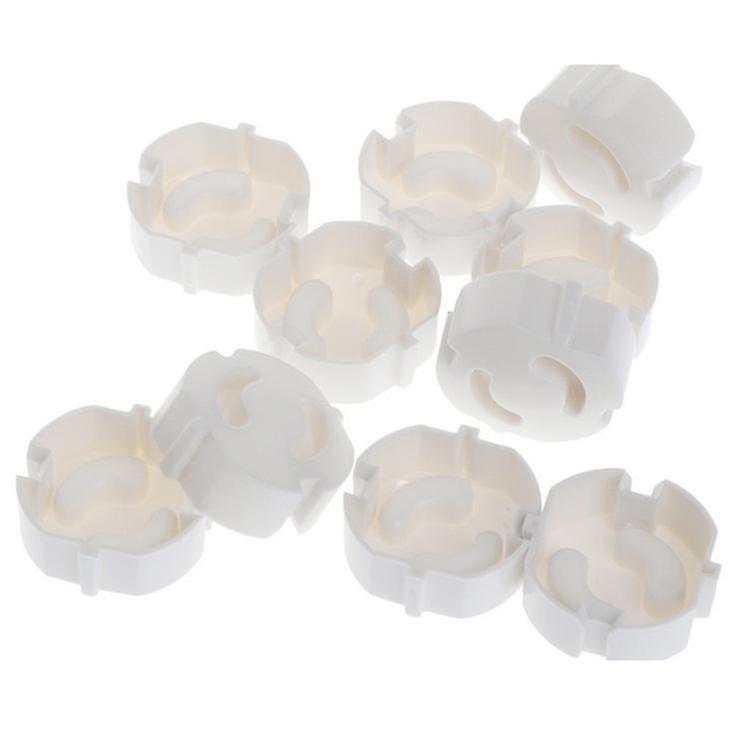 20pcs Children Eu Power Socket Anti-electric Shock Plug Round Hole Protective Cover