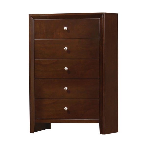 Crawley Rich Merlot 4-piece Bedroom Set with 2 Nightstands and Chest - - 34935915