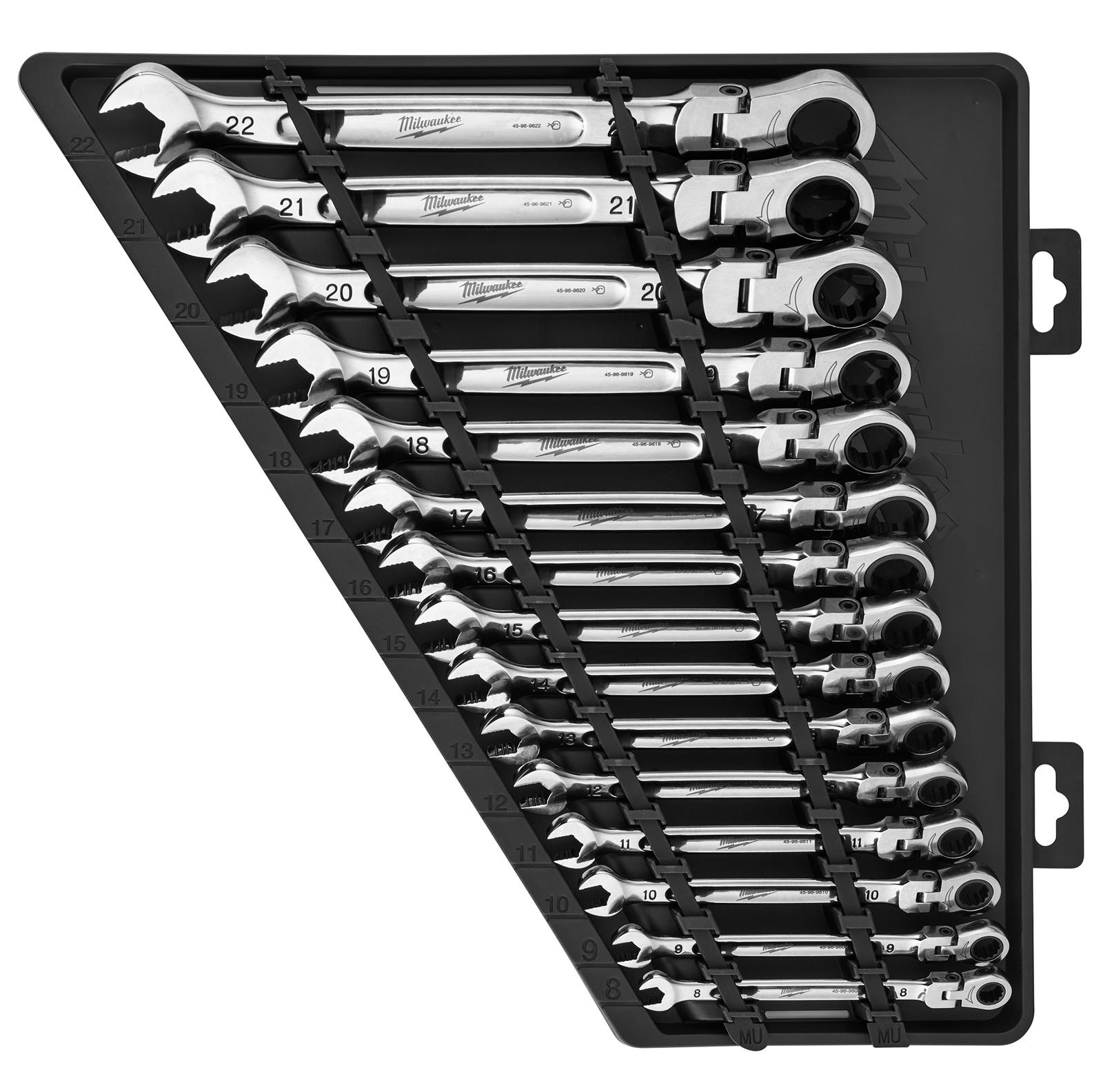 Milwaukee Tool 48-22-9513 Milwaukee 15-Piece Flex Head Ratcheting Combination Wrenches