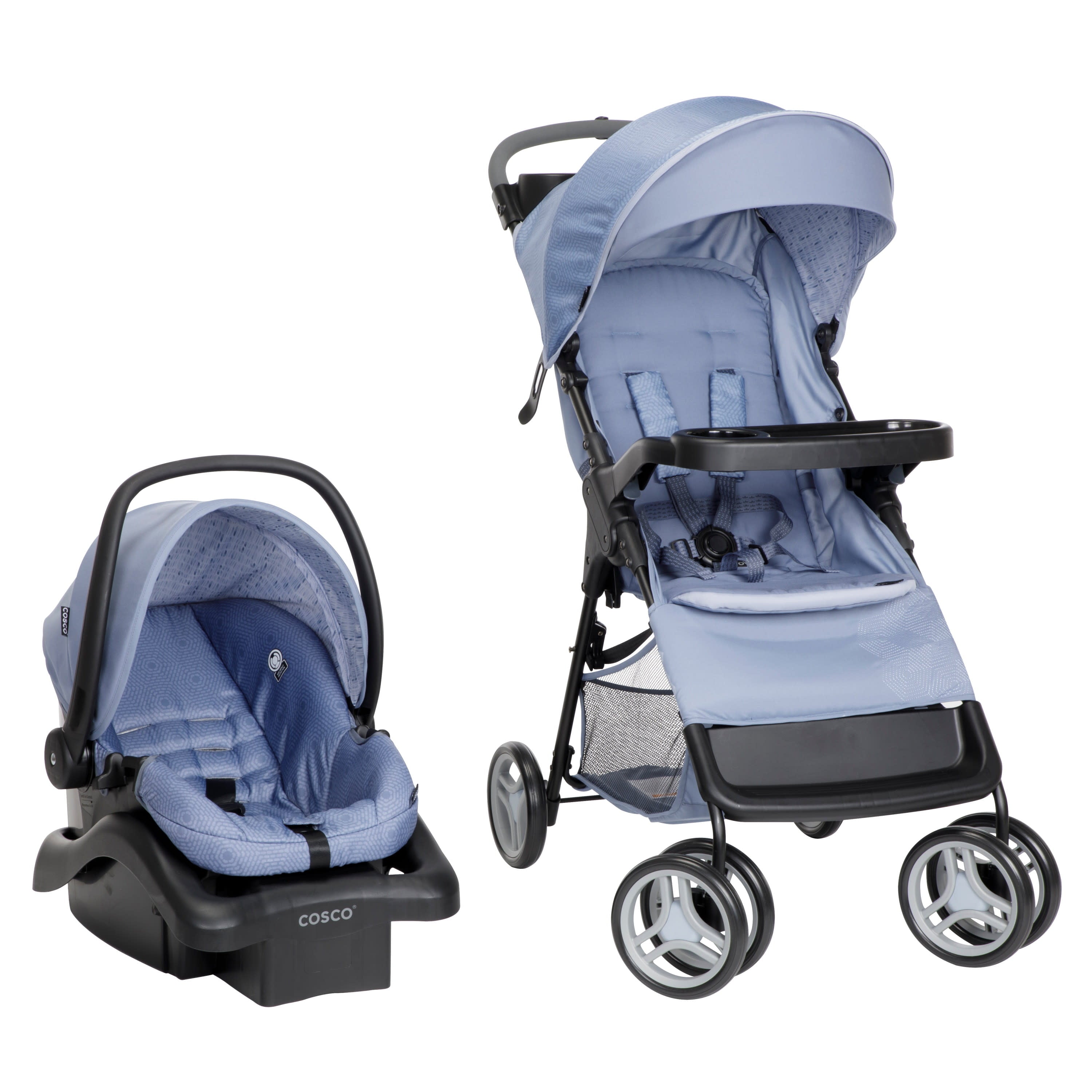 Cosco Lift & Stroll DX Travel System, Chalk Blue