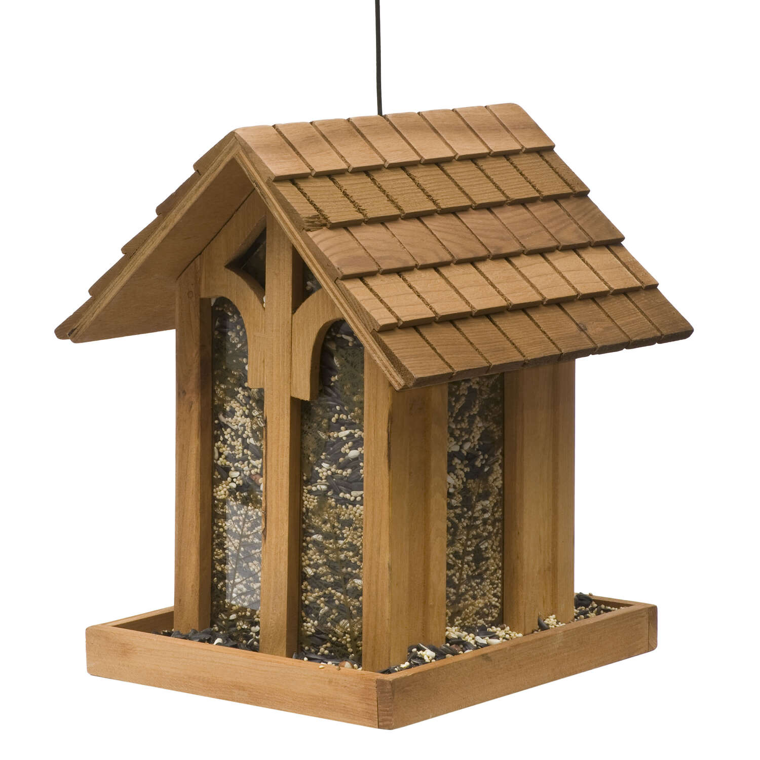 Perky-Pet Wild Bird 3.5 lb Cedar Mountain Chapel Bird Feeder 1 ports