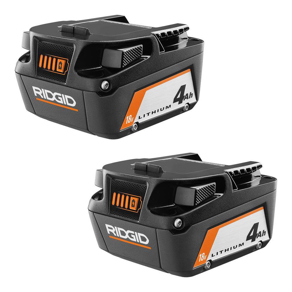 RIDGID 18V Lithium-Ion 4.0 Ah Battery (2-Pack) AC87004P