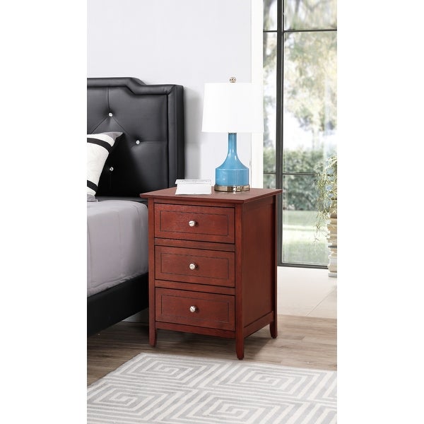 Daniel 3-drawer Transitional Wooden Nightstand， 25