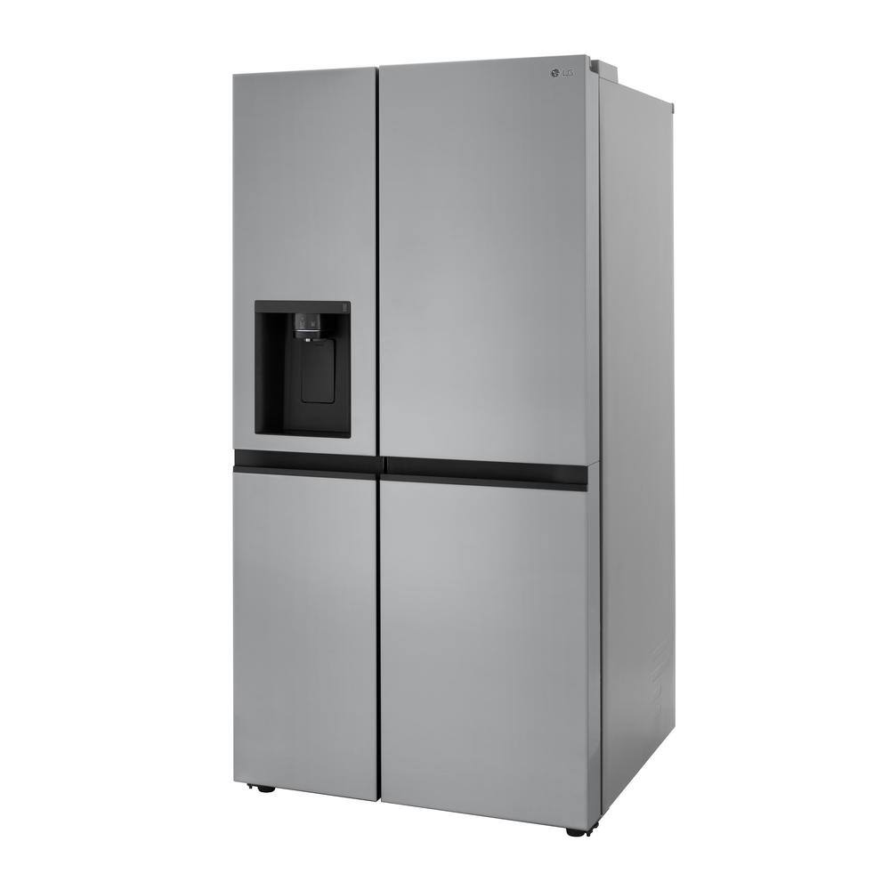 LG 23 cu. ft. Side by Side Refrigerator with External Ice andWater Dispenser in PrintProof Stainless Steel Counter Depth LRSXC2306S