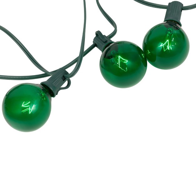 Northlight 10 count Green G50 Globe Christmas Patio Lights 9ft Green Wire