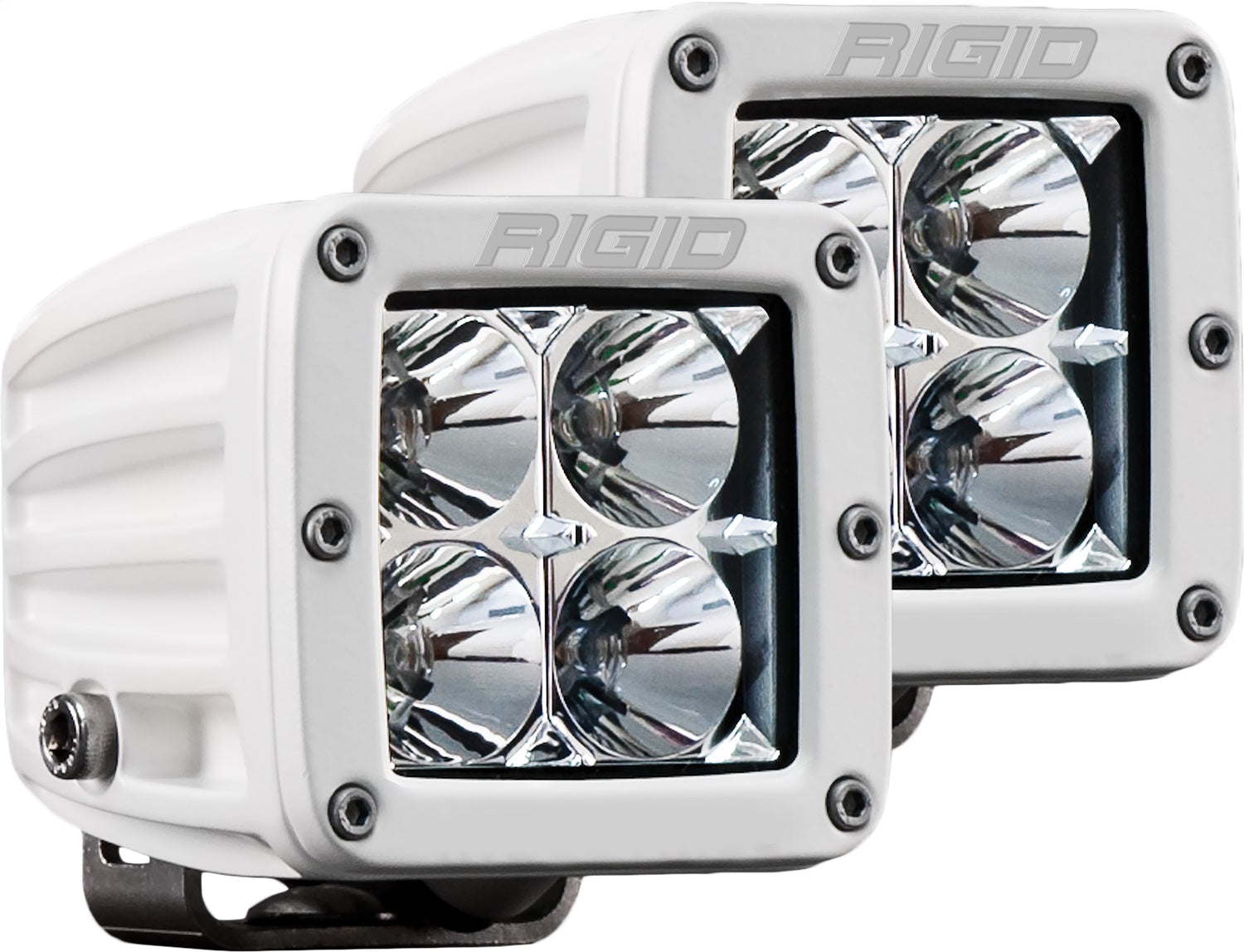 Rigid Industries 602113 Flood Light， White D-Series Pro， Pair