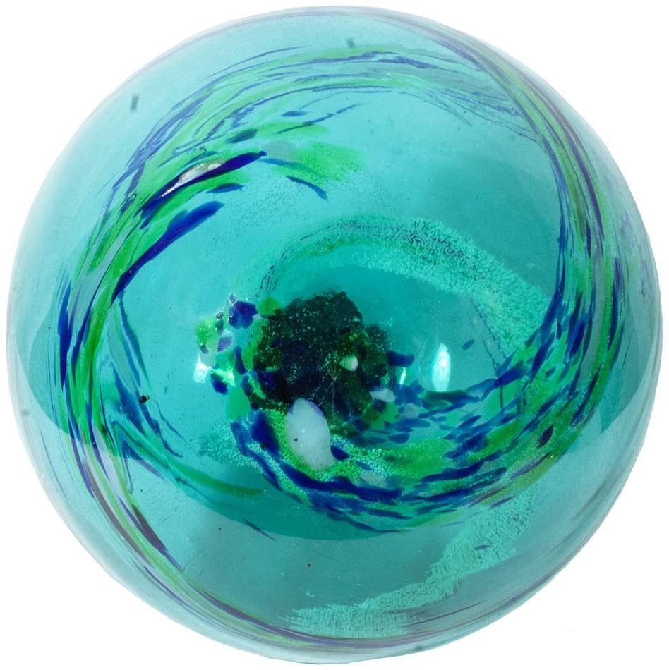 Echo Valley Gazing Globe Illuminarie， Ocean Mist， 10 Inch