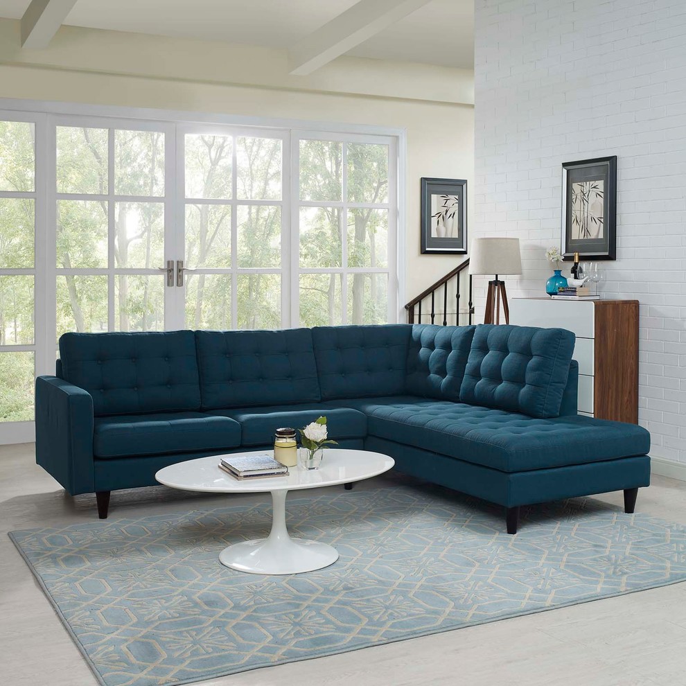 Modern Contemporary Urban Living Sectional Sofa  Fabric   Midcentury   Sectional Sofas   by House Bound  Houzz