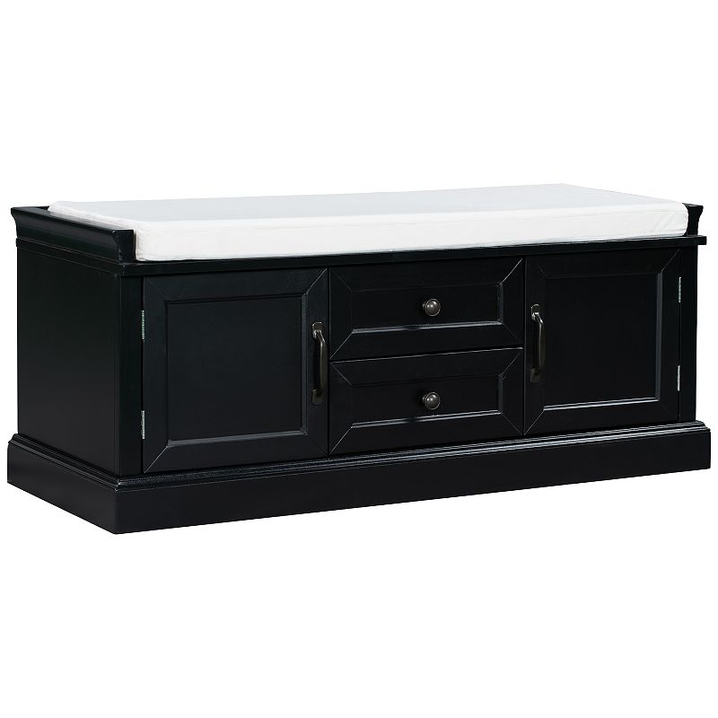 Merax Storage Bench with 2 Drawers and 2 Cabinets