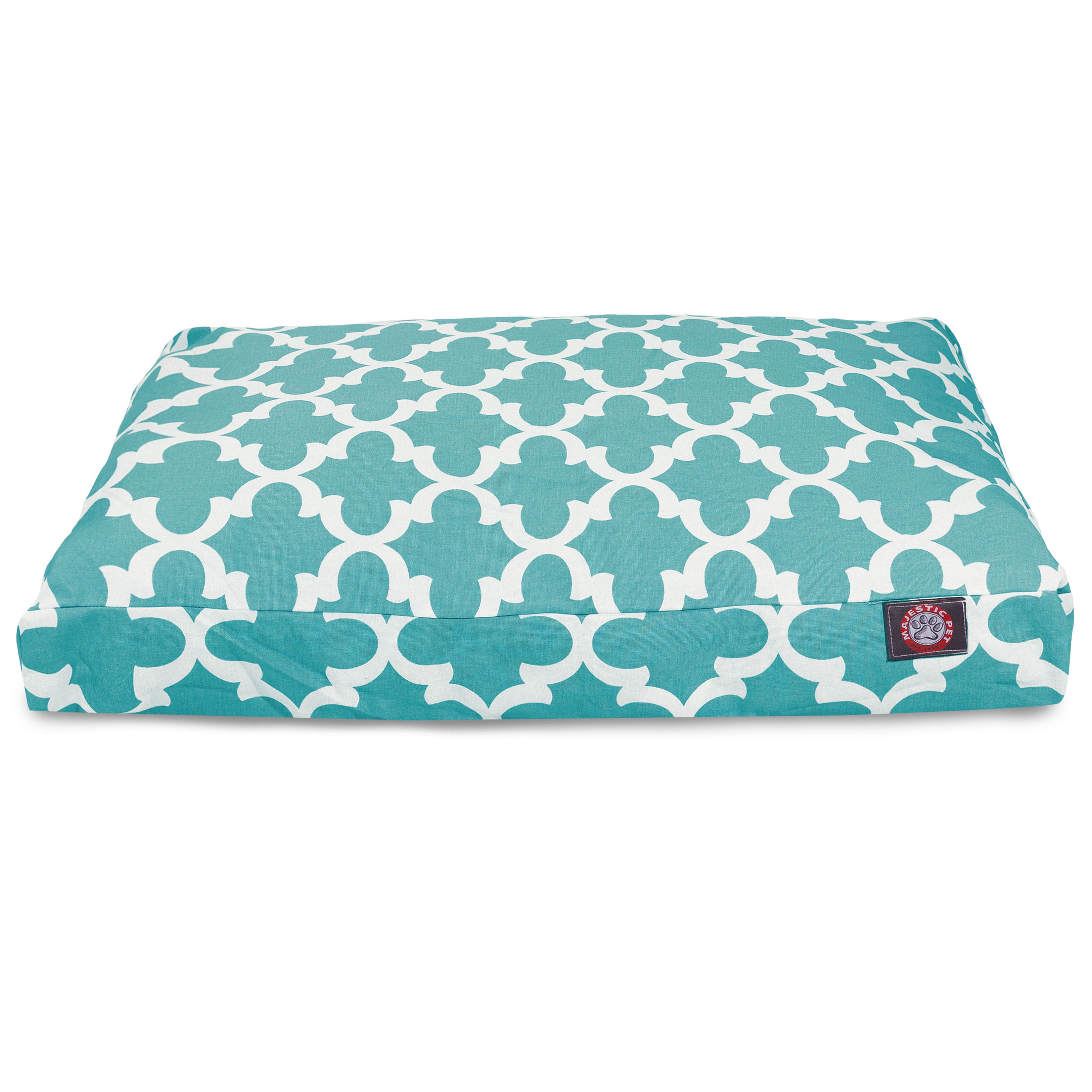 Majestic Pet | Trellis Rectangle Pet Bed For Dogs， Removable Cover， Teal， Extra Large