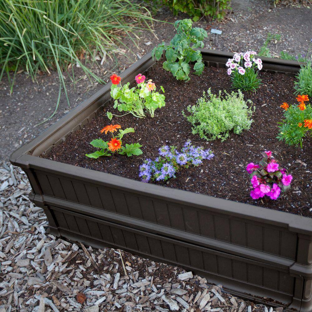 Lifetime 4 ft. x 4 ft. Raised Garden Bed (3-Pack) 60069