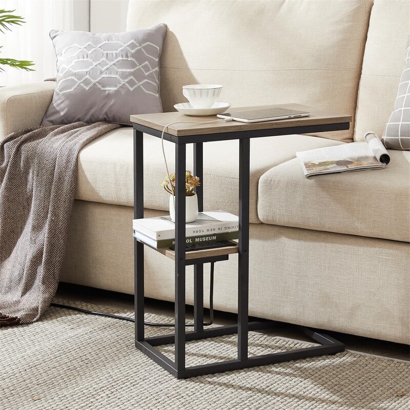 Small Side Tables with USB Ports and Outlets