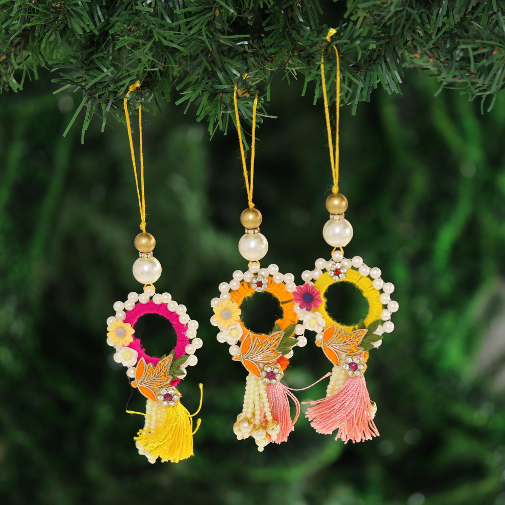 Novica Handmade Dancing Wreaths Beaded Ornaments (Set Of 3)   Christmas Ornaments   by NOVICA  Houzz