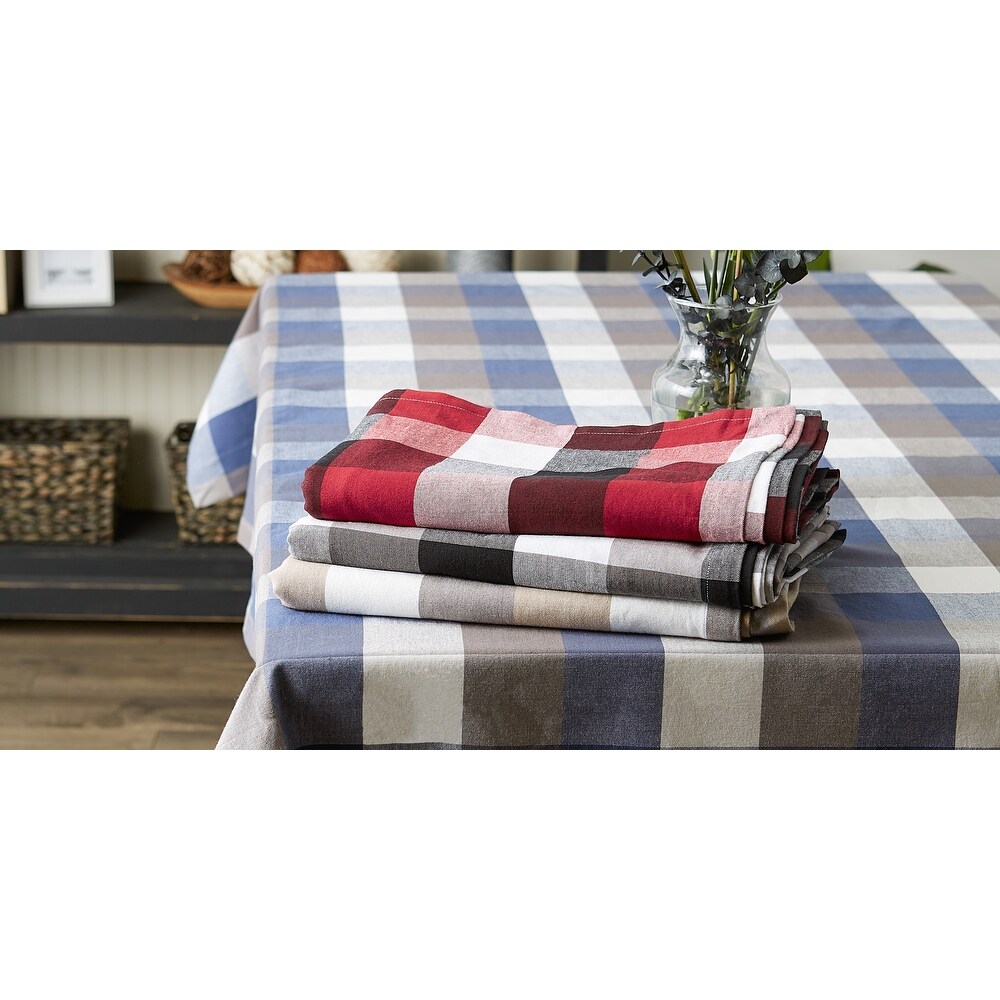 DII Tri Color Check Tablecloth 70 Round