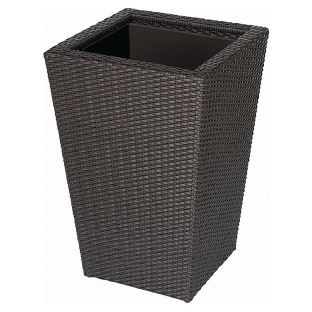 DMC Vista 22 in. Square Resin Wicker Planter 78379