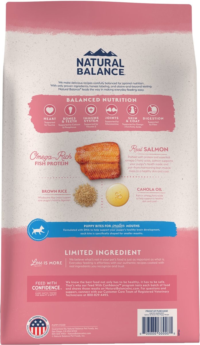 Natural Balance Limited Ingredient Salmon and Brown Rice Puppy Recipe Dry Dog Food