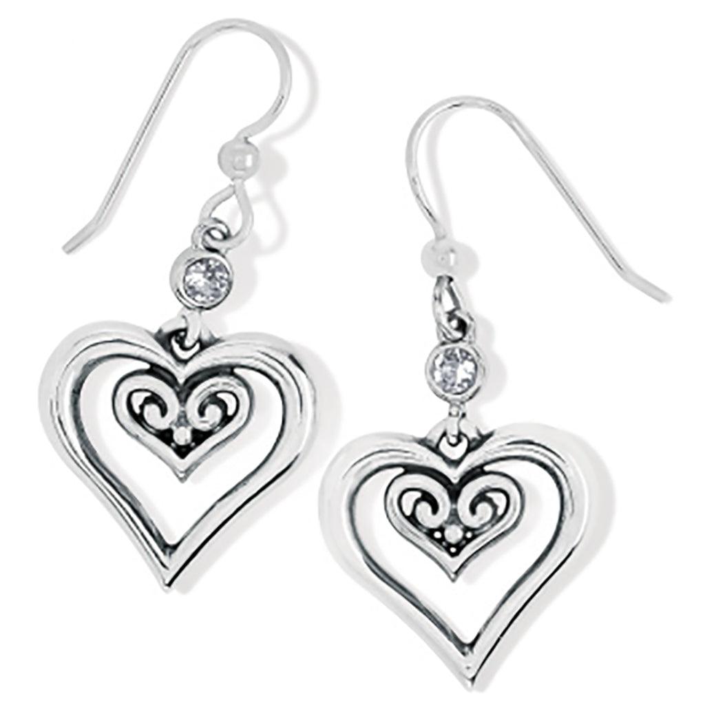 Brighton  Alcazar Duet Heart French Wire Earrings