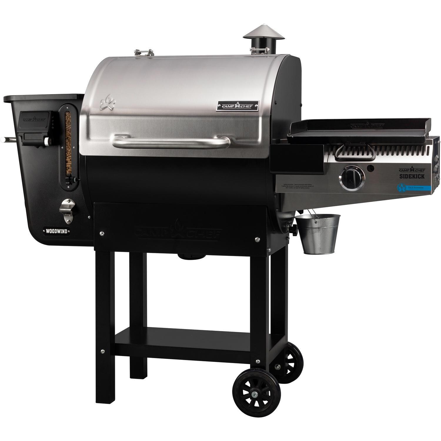 Camp Chef Woodwind WiFi 24-Inch Pellet Grill With Propane Sidekick Burner