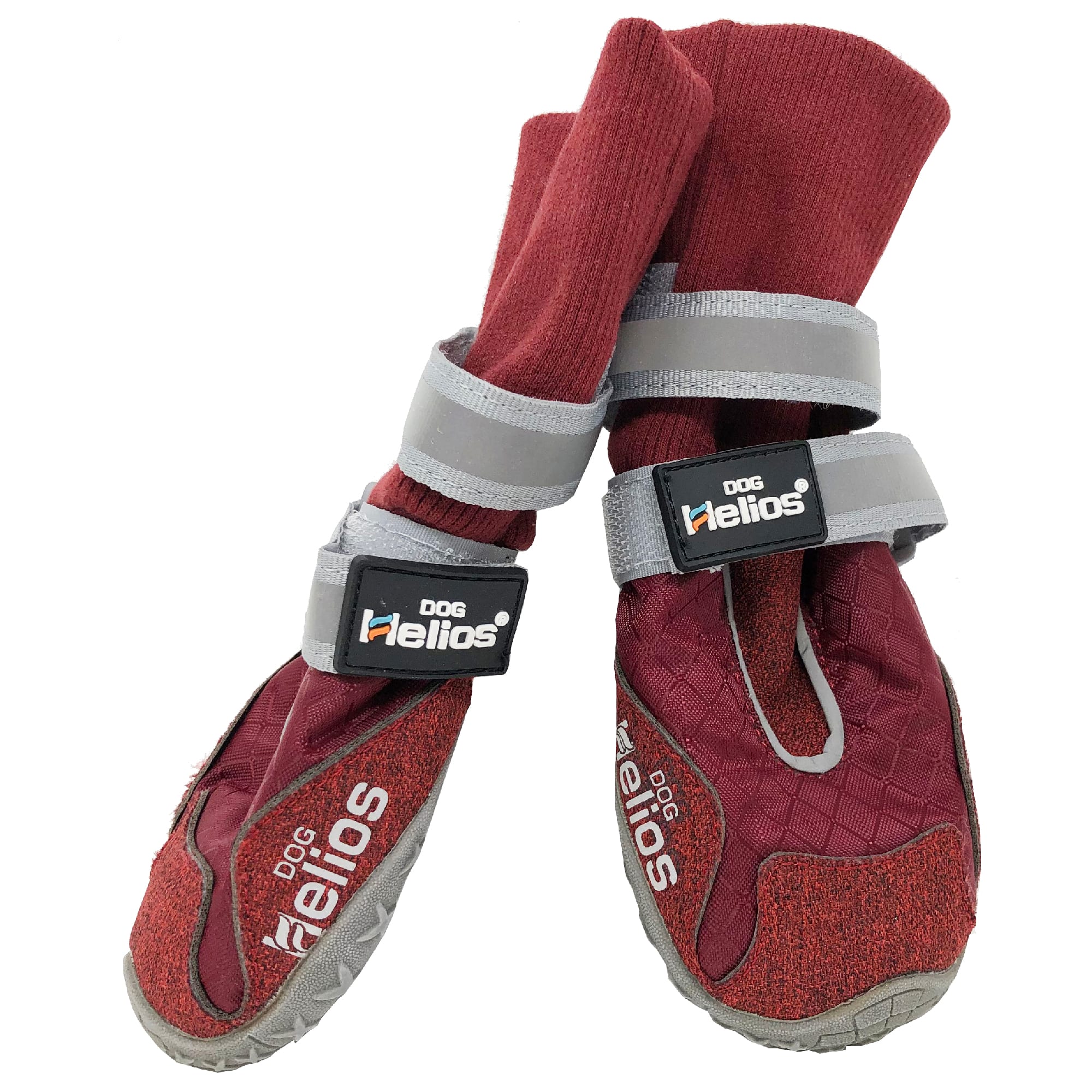 Dog Helios Red Traverse Premium Grip High-Ankle Outdoor Dog Boots， X-Small