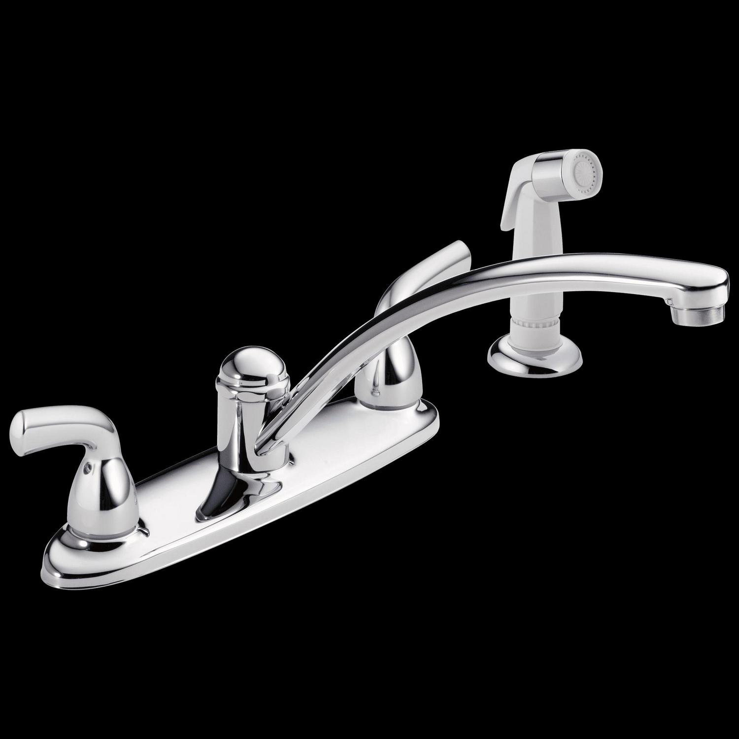 Foundations Two Handle Kitchen Faucet with Spray in Chrome B2410LF