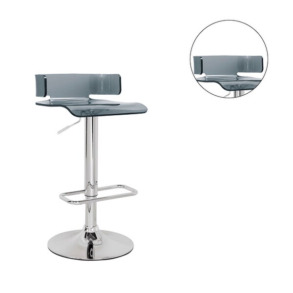 Acrylic Adjustable Stool with Swivel Base