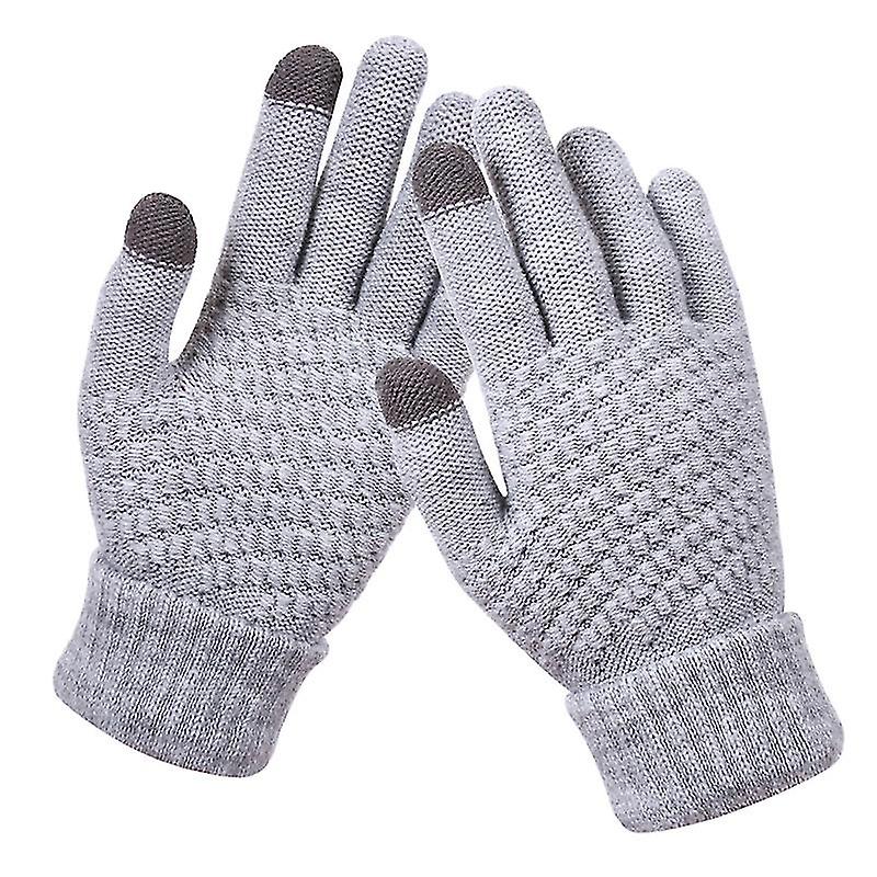 Women's Winter Touchscreen Gloves Warm Knit Gloves Thermal Gloves Suit For Running Driving Cycling Working Hiking Skiing3 Pairs Multi-coloured