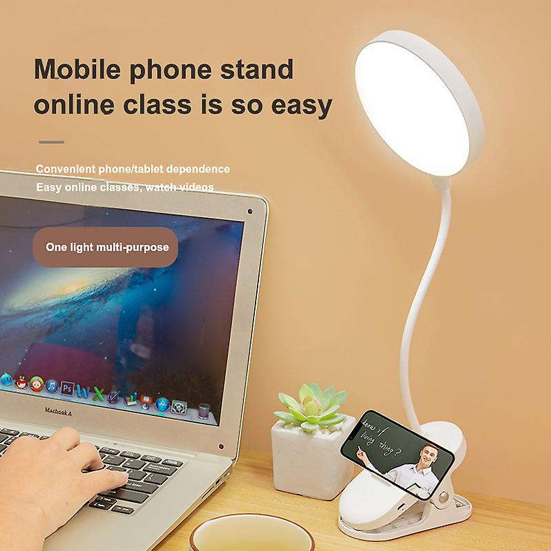 Led Usb Clamp Clip On Flexible Desk Light Bed Reading Dimmable Table Study Night Lamp