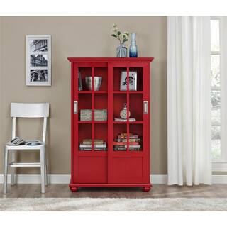 Ameriwood Home Abel Place 51 in. Red Wood 4-shelf Standard Bookcase with Adjustable Shelves HD07372