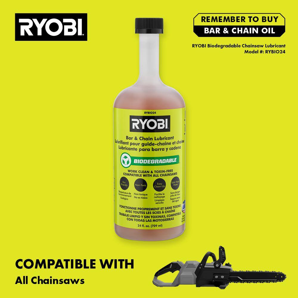 RYOBI 24 oz. Biodegradable Bar and Chain Oil RYBIO24